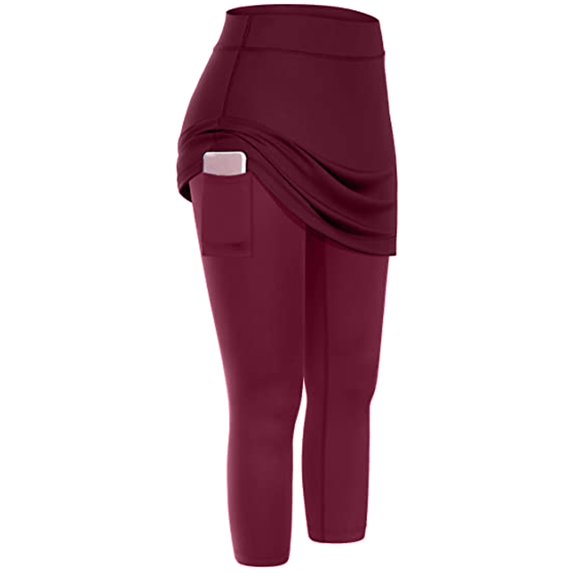 Women High Waist Pilates Pants with Side Pockets Stretchy Workout Leggings Moisture Wicking Gym Running Athletic Fitness