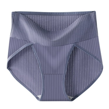 Women High Waist Plus Size Panties No Show Full Coverage Cotton Underwear Briefs Seamless