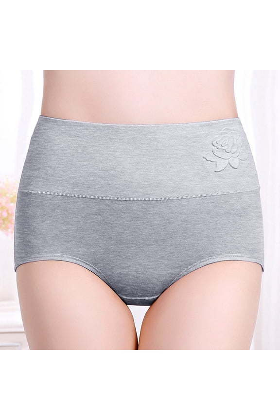 Women High Waist Postpartum Panties Full Coverage Soft Comfort Briefs Womens Bikini Underwear Womens Breathable Underwear Womens Brief Underwear Lady Slim Waist Trainer plus Size No Show Concealers