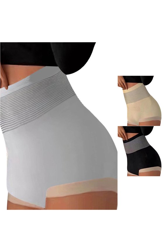 Women High Waist Shaping Panties Breathable Body Underwear Lifter Seamless Panties Shaperwear Womens Silk Bikini Panties