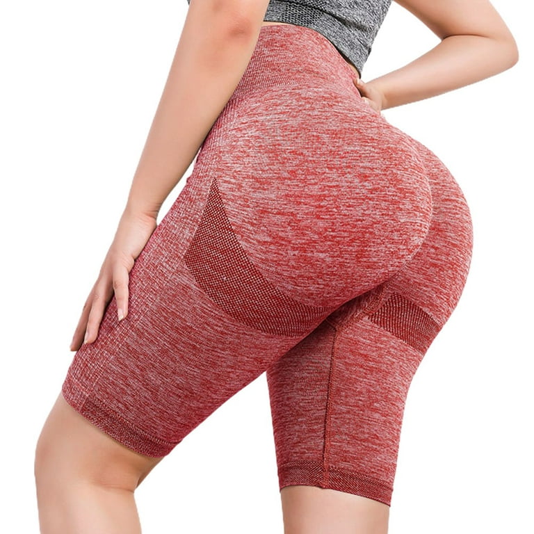 Women High Waist Shorts Shrink Butt Lift Scrunch Yoga Pants Gym Leggings  Sports
