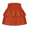 thumbnail image 1 of Women High Waist Skirts Ruffle Double Layered Skirts Trendy Pleated Dress Ruched Fairy Skirt, 1 of 5