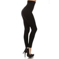 thumbnail image 1 of Women High Waist Strechy Leggings Running Yoga Gym Pants w/French Terry - (Black), 1 of 7