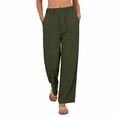thumbnail image 1 of Women High Waist Stretch Cargo Pants Fleece Lined Relaxed Fit Multiple Pockets Baggy Straight Leg Sweatpants, 1 of 5