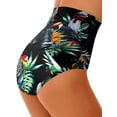 thumbnail image 1 of Women High Waist Swimsuit Bottom Tummy Control Floral Bikini Bottom Swim Shorts Tankini Brief, 1 of 6