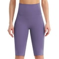 thumbnail image 1 of Women High Waist Tight Elastic Solid Fitness Yoga Knee Length Pants, 1 of 5