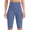 thumbnail image 1 of Women High Waist Tight Elastic Solid Fitness Yoga Knee Length Pants, 1 of 5