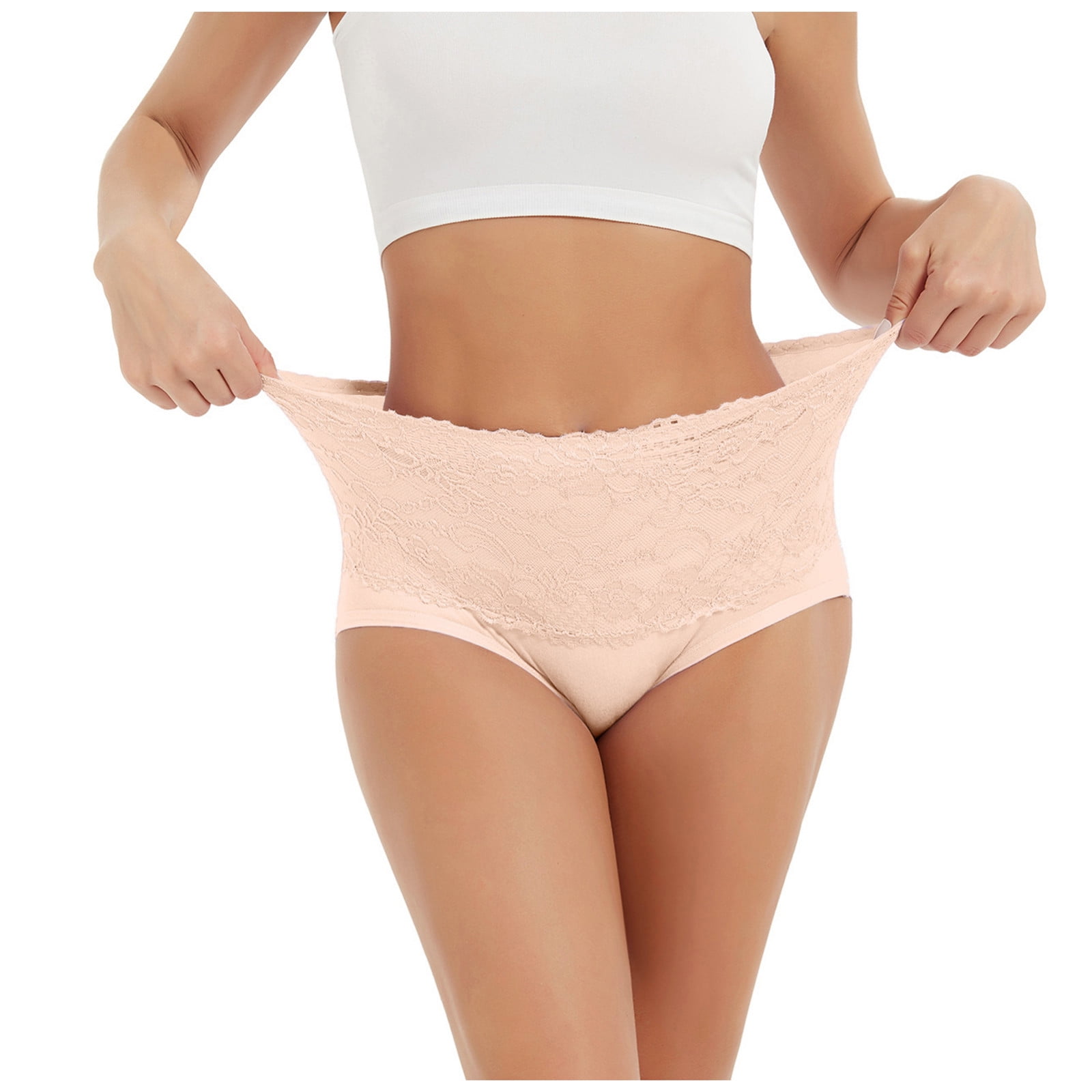 High Waist Tummy Control Panties for Women, Cotton Underwear No Muffin Top  Shapewear Brief Panties (3 Pack,Black, L) price in UAE,  UAE