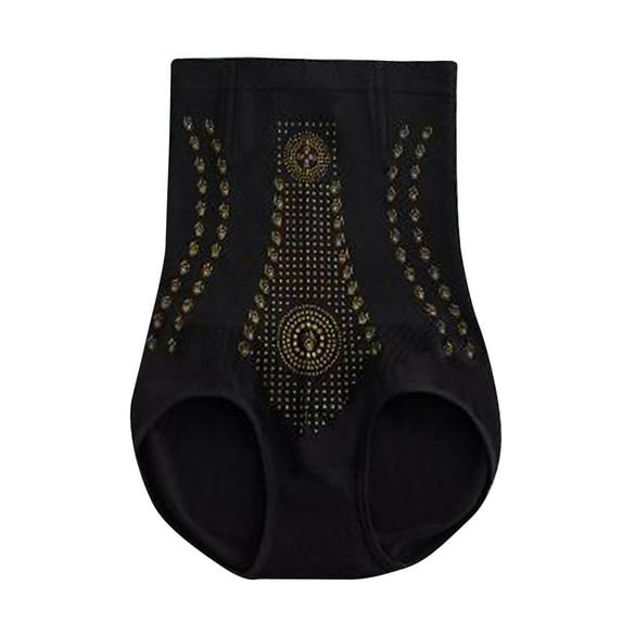 Women High Waist Underwear Knickers Thigh Seamless Panty Shaping Soft Control Panties for Birthday Jeans Dress , Black XL