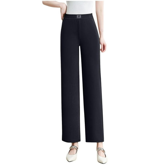 Women High Waist Wide Leg Yoga Pants Soft Stretchy Casual Sweatpants Plus Size Lounge Pant with Pockets