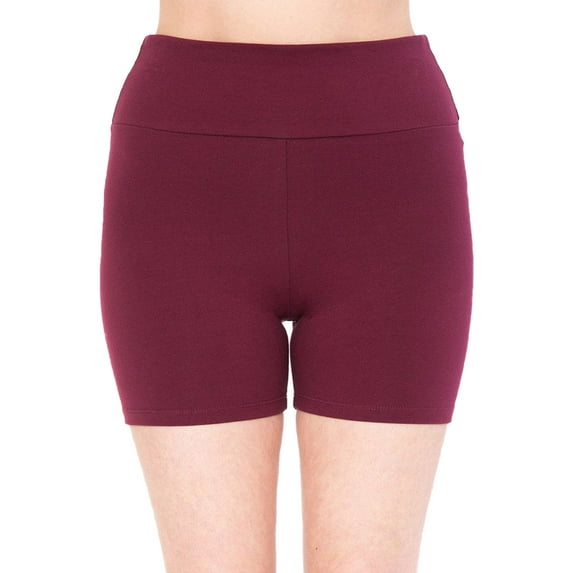 Women High Waist Workout Athletic Knit Yoga Bike Shorts Leggings