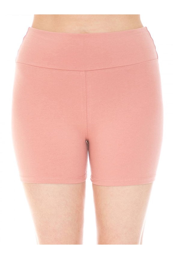 Women High Waist Workout Athletic Knit Yoga Bike Shorts Leggings