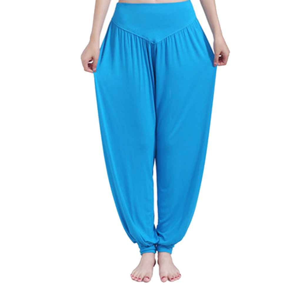 Women High Waist Yoga Pants Loose Chi Pants Tai Bloomer Belly Solid Dance  Modal - Walmart.com