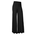 thumbnail image 1 of Women High Waist Yoga Pants Stretch Workout Gym Running Pants Long Bootleg Flare Palazzo Wide Leg Lounge Pants Trousers, 1 of 2