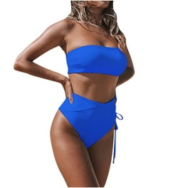 One Shoulder 2 Piece Bikini Swimsuit Set for Women Sexy Wrap