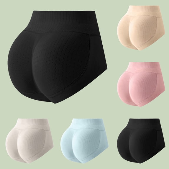 Women High Waisted Lifting Scrunch Gym Shorts Sports Workout Yoga Biker Spandex Booty Underwear Black XL