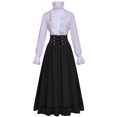 thumbnail image 1 of Women High Waisted Button Skirt Set High Waist Button Skirt Ensemble Skirt Set, 1 of 5