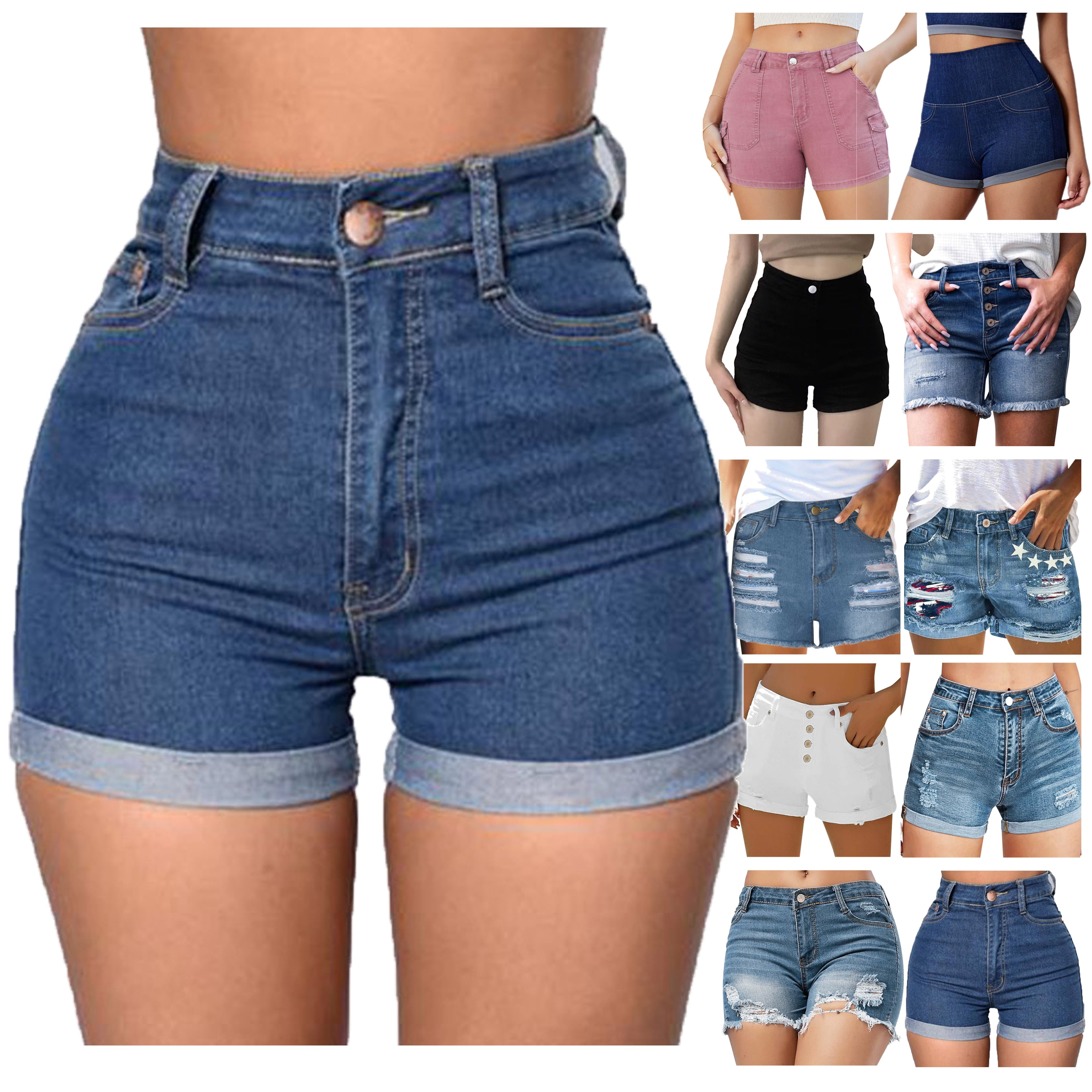 Amazon.com: Women's Sexy High Waisted Stretch Mini Denim