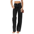 thumbnail image 1 of Women High Waisted Jeans Straight Leg Casual Denim Pants, 1 of 3