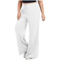 thumbnail image 1 of Women High Waisted Plus Size Yoga Pants Stretchy Wide Leg Yoga Trousers With Pockets Baggy Workout Running Leggings, 1 of 6