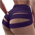 thumbnail image 1 of Women High Waisted Short Butt Lift Workout Sport Gym Solid Sweatpant Yoga Shorts, 1 of 2