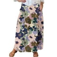 thumbnail image 1 of Women High Waisted Skirts Boho Floral Pencil Dress with Pockets Loose Vacation Outfit, 1 of 5