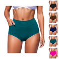 thumbnail image 1 of Women High Waisted Swimsuit Bikini Bottoms Swim Bottom Full Coverage Bathing Suit With Pockets, 1 of 7