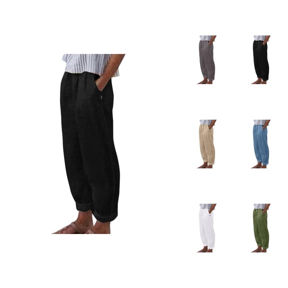 Women High Waisted Wide Leg Pants Fashion Drawstring Elastic Trousers Comfy Straight Leg Long Pants With Pockets Womens Capris