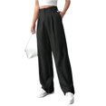thumbnail image 1 of Women High Waisted Work Pants Business Casual Outfits Office Dress Pants Trousers with Pockets Black L, 1 of 7