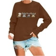 thumbnail image 1 of Women Highland Cow Sweatshirt Cute Christmas Print Pullover Country Western Casual Xmas Long Sleeve Tops, 1 of 4