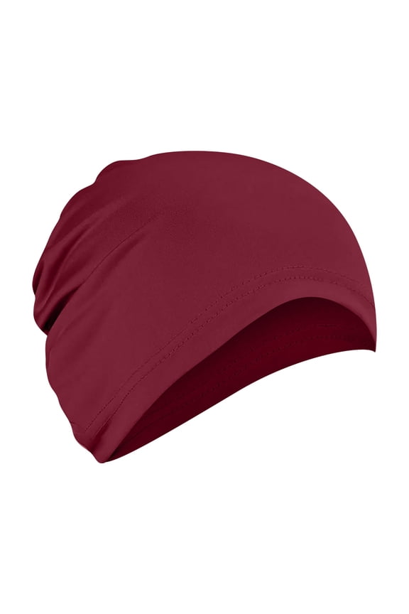 Women Hijab Undercap Muslim Under Scarf Hijab Cap High Elastic Inner Turban Wine One Size