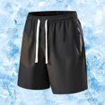 thumbnail image 1 of Women Hiking Shorts Quick Drying Ice Silk Elastic Waist Stretch Shorts Women Women'S Athletic Shorts Casual Shorts For Women With Zipper Pockets, 1 of 5