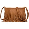thumbnail image 1 of Women Hobo Fringe Crossbody Purse Vintage Small Tassel Shoulder Handbags Envelope Tassel Purses, 1 of 6