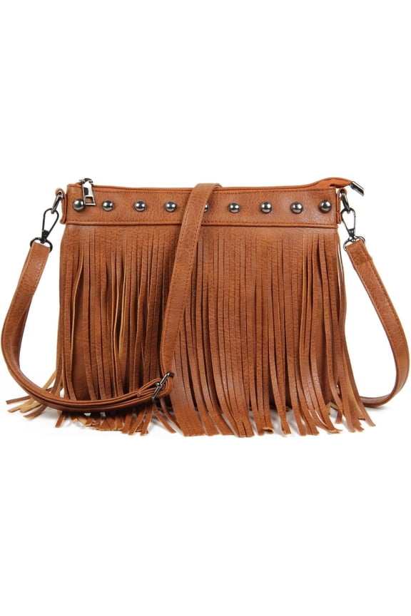 Women Hobo Fringe Crossbody Purse Vintage Small Tassel Shoulder Handbags