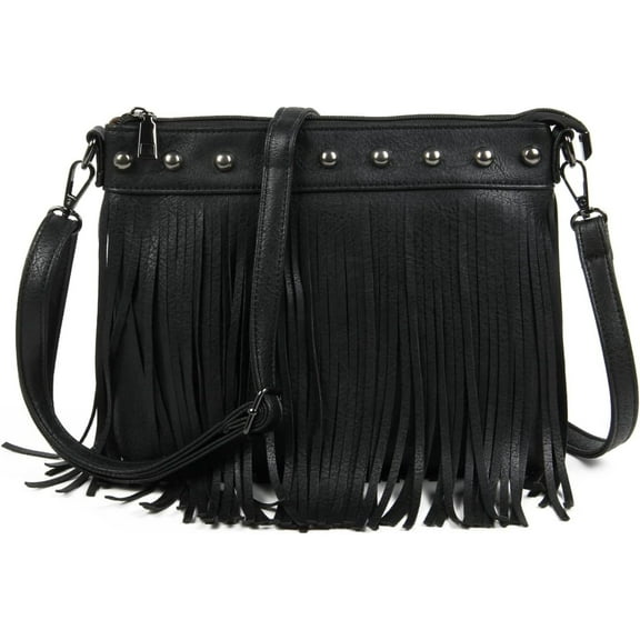 Women Hobo Fringe Crossbody Purse Vintage Small Tassel Shoulder Handbags