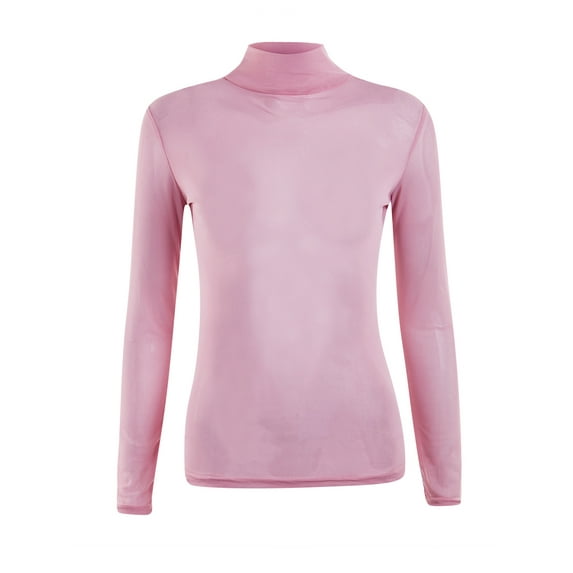 Women Hollow Mesh T-Shirt Long Sleeve Tops Transparent Blouse