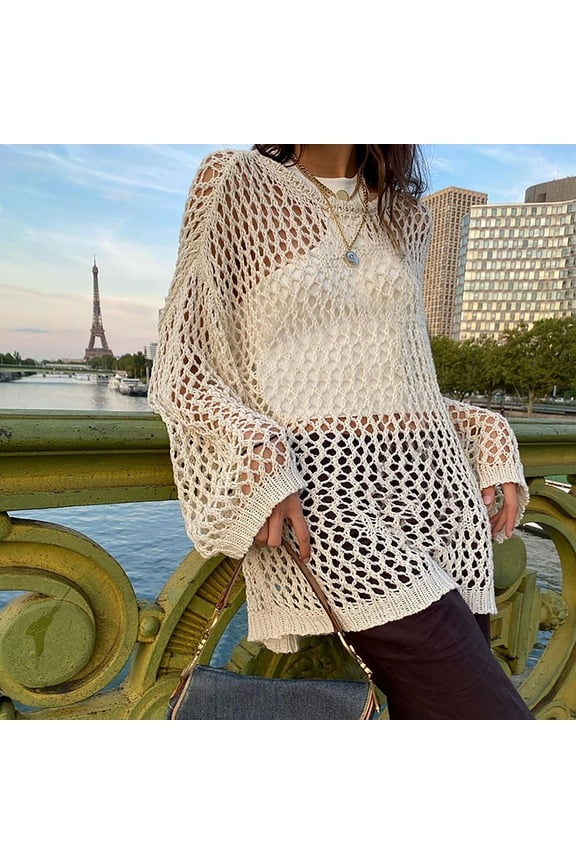 Women Hollow Out Oversized Sweater Long Sleeve Printing Punk Sweaters Ripped Knitted Top Streetwear Fit Sweater for Women Mens Sweater Quarter Zip Deplorable Hoodie Mens Hoodies Sweater Unveil Sweater