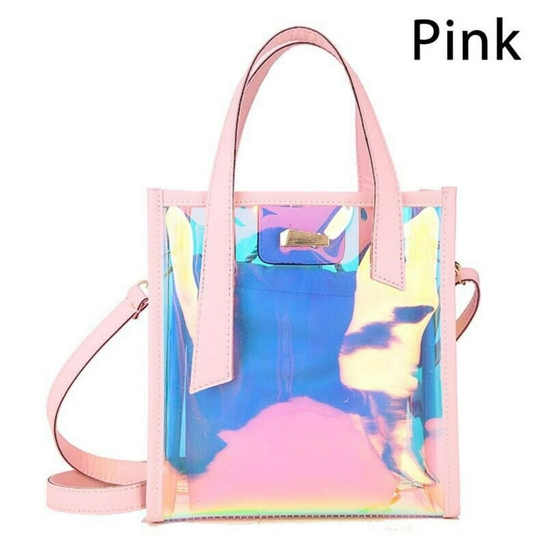 Women Hologram Transparent Shoulder Bag Clear Laser Handbag Holographic Purse Women s Size One Size