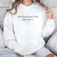 thumbnail image 1 of Women Hooded Casual Women challenge letter graphic Tee T-shirt top long-sleeved comfortable, breathable White,S-2XL, 1 of 6