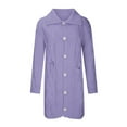 thumbnail image 1 of Women Hooded Open Front Cardigan Cable Knit Sweaters Solid Color Button Down Chunky Long Sweater Coats with Pocket, 1 of 6