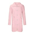 thumbnail image 1 of Women Hooded Open Front Cardigan Cable Knit Sweaters Solid Color Button Down Chunky Long Sweater Coats with Pocket, 1 of 6