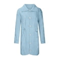 thumbnail image 1 of Women Hooded Open Front Cardigan Cable Knit Sweaters Solid Color Button Down Chunky Long Sweater Coats with Pocket, 1 of 6