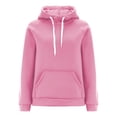 thumbnail image 1 of Women Hooded Sweatshirts Hoodies Pullover Warmy Oversized Hoodie Pockets Hooded Sweatshirt Women's Casual Hoodies Cozy Plush Pullover Oversized Fleece Hoodie Fleece Workout Pink 4XL, 1 of 4