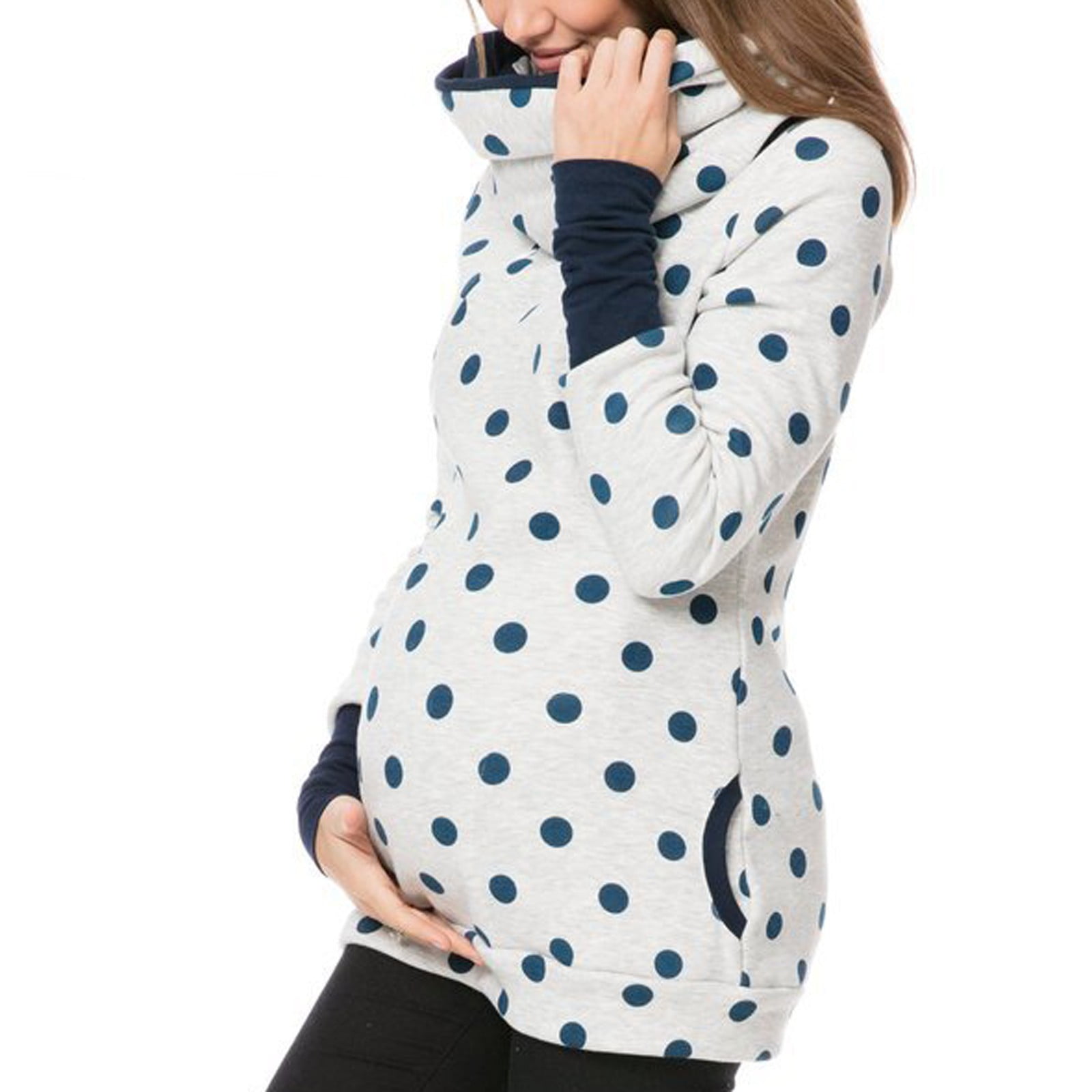 Women Hoodie Long Sleeve Sweatershirt Maternity Breastfeeding Nursing