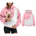 thumbnail image 1 of Women Hoodie With Pet Pouch Pullover Pet Carrier Sweater Fashionable Long Sleeve Oversized Pocket Pet Pocket Holder Top Warm Fall Winter Clothes, 1 of 6