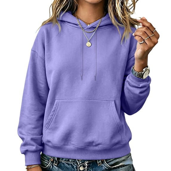 Women Hoodies Long Sleeve Sweatshirts Oversized Sweaters Fleece Hooded Crewneck Shirts Fall Winter Outfits Pocket,M