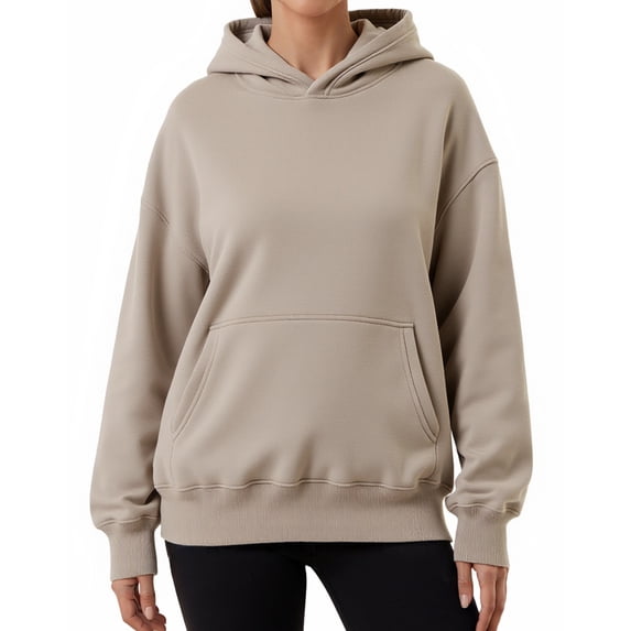 Women Hoodies Sweatshirts Long Sleeve Crewneck Sweaters Fleece Hooded Oversized Shirts With Pocket