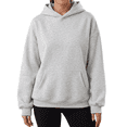 thumbnail image 1 of Women Hoodies Sweatshirts Long Sleeve Crewneck Sweaters Fleece Hooded Oversized Shirts With Pocket, 1 of 2