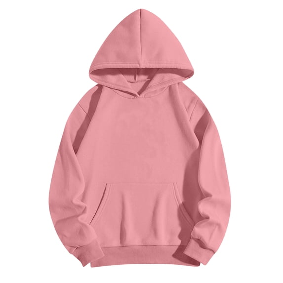 Women Hoodies Sweatshirts Sweaters Fleece Hooded Oversized Long Sleeve Crewneck Shirts Fall Winter Outfits Pocket Pink 5XL