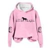 Women Hoodies Sweatshirts Valentine'S Day Love Casual Hooded Sweatshirt Without Pockets And Printed Pink M